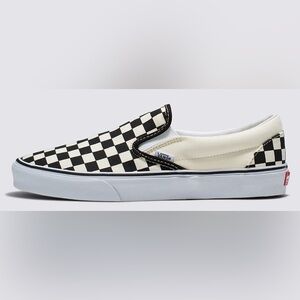 Vans black and white checkerboard slip-on vans